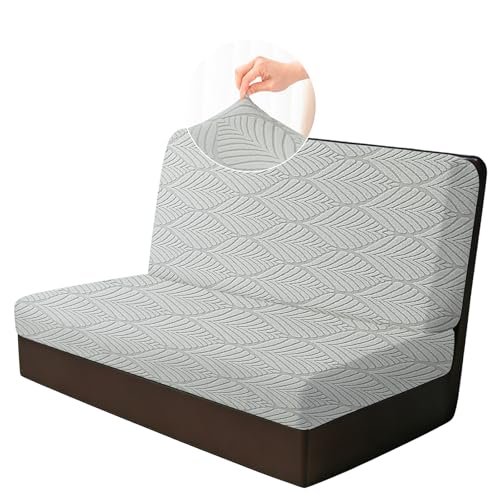 RV Dinette Cushion Covers, 2PCS Leaf RV Couch Cover, Camper Cushion Covers, Camper-rv Sofa Cover for Couch, Bench Seat & Dinette Booth Cushions(Light Grey,[39.4" to 49.2"]×[19.7" to 25.6"]) - color: Leaf/Light Grey/2pcs