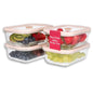 Ziruma Non-Toxic Glass Food Containers with Lids, 4-Pack, 21 oz, Beige | Plastic & BPA free. Glass body, glass lid & platinum silicone seal. Airtight & leakproof. Freezer & microwave safe - size: 21 Oz