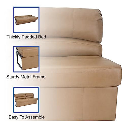 RecPro Charles RV Jackknife Sofa | Love Seat | Sleeper Sofa | Length Options 62", 68", 72" (72 Inch, Toffee) - color: Toffee, size: 72 Inch