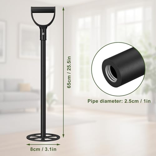 Manual Trash Compactor for Kitchen, 25.5 inch Metal Trash Can Compressor | Trash Can Compactor for Home Bins, Waste Compressor with Touchless Smasher Outdoor Garbage Tamper Tool -Saves Bags/Can Space