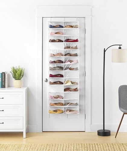 Whitmor Over The Door Shoe Shelves - 26 Sections - White - size: 26 Pocket
