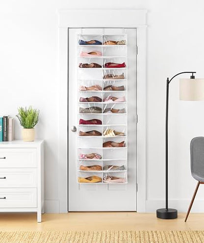 Whitmor Over The Door Shoe Shelves - 26 Sections - White - size: 26 Pocket