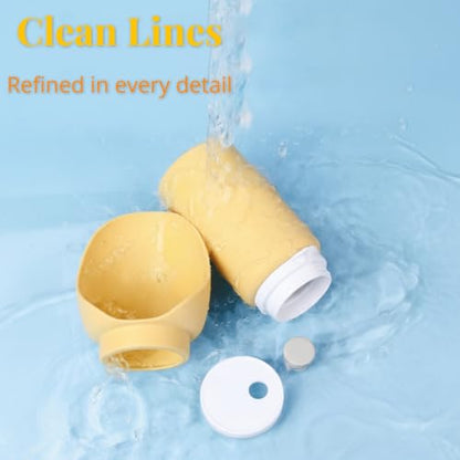Portable Dog Water Bottle, 19 oz/550 ml Collapsible Pet Travel Cup with Foldable Silicone Bowl, Food-Grade Silicone Water Dispenser for Walking, Hiking & Travel, Yellow (Yellow) - color: Yellow