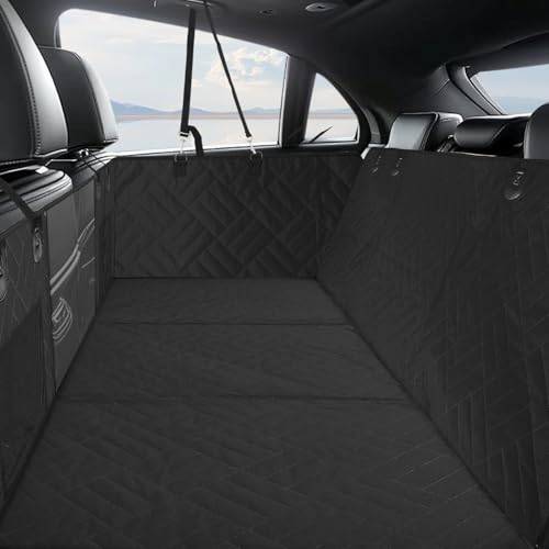 MIROZO Back Seat Extender for Dogs,Dog Car Seat Cover for Pets,Seat Covers for Back Seat,600D Heavy Duty Seat Cover for Dogs,Durable Car Seat Protector Sedan SUV Trucks,3 fold Boar Bottom - size: 3-fold For Full Size Truck / Full Size SUV