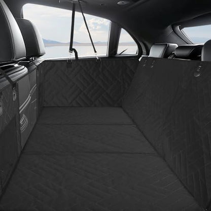 MIROZO Back Seat Extender for Dogs,Dog Car Seat Cover for Pets,Seat Covers for Back Seat,600D Heavy Duty Seat Cover for Dogs,Durable Car Seat Protector Sedan SUV Trucks,3 fold Boar Bottom - size: 3-fold For Full Size Truck / Full Size SUV