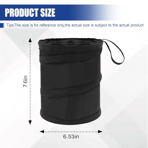 Collapsible Car Trash Can, Mini Portable Automotive Garbage Bag, Pop-Up Vehicle Rubbish Bin, Waterproof Waste Basket Bin with Magic Sticker, Hanging Washable Auto Trash Bag (1PC) - size: 1PC