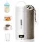 Electric Travel Kettle, Portable Tea Maker - 450ML Stainless Steel (White) with 4 Variable Presets - color: Whit-450ml