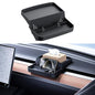 Dashboard Organizer Tray for Tesla Model 3 2017-2023 and Model Y 2020-2024 Accessories Silicone Behind Screen Storage Box Non-Slip Sunglass Phone Tissue Card Holder Tesla Console Insert