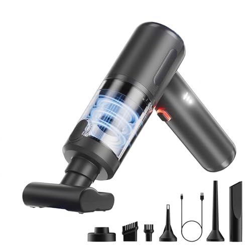 Handheld Car Vacuum Cleaner, 20000Pa Ultra-Strong Suction & Air Duster 2-in-1, Cordless Brushless Motor Portable Vacuum, 100W High Power Mini Vacuum for Car Interior, Home, Office, Pet Hair