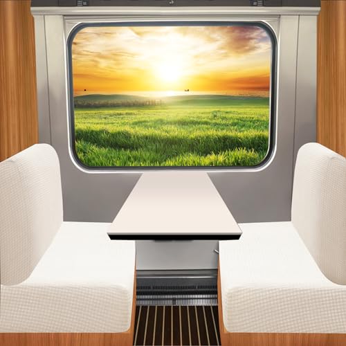 FUANGUI RV Dinette Cushion Covers Stretch Camper Seat Cover Booth Seats Replacement RV Washable Sofa Furniture Protector - color: Beige