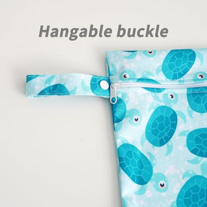 Happy Flute 3 Set Wet Bag Storage Bag Zipper Waterproof Washable | Travel Bags, Beach, Pool, Gym Bag for Cloth Diaper, Swimsuits & Wet Clothes for Baby,11.8x15.7inch - color: YMX002-S14
