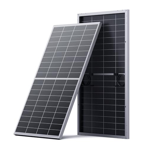 N-Type 16BB 200W Bifacial Solar Panel, 200W Solar Panel for 12V Battery Systems, 25% High Efficiency, Dual-Module Anti-Shade Design, for RV Van Rooftop Home Off-Grid - size: 200W Single Silver