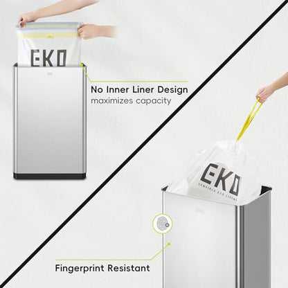 EKO Mirage X 80 Liter / 21.1 Gallons Motion Sensor Trash Can, Automatic Large Kitchen Trash Can Touchless, Stainless Steel - size: Mirage 80L - Stainless Steel