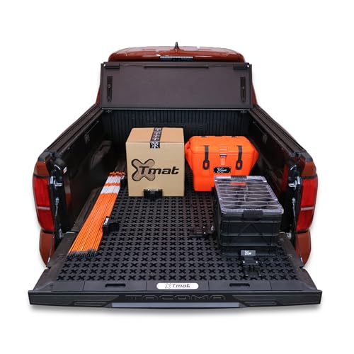 Tmat Truck Bed Mat & Cargo Management System (Short Bed 5' to 5'5") - color: Black, size: 5' to 5'5" Full-size Trucks