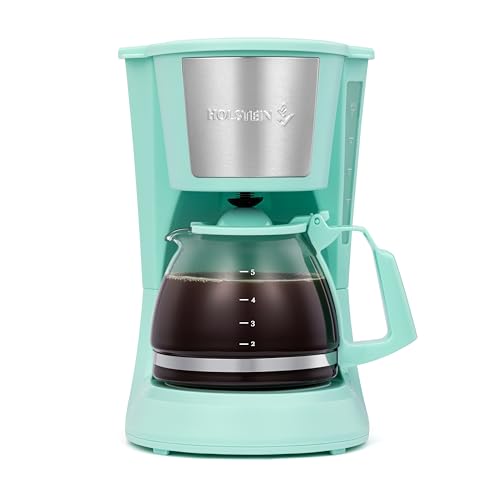 Holstein Housewares HH-0914701I 5-Cup Coffee Maker, Mint, 9.8x10x5.7 - color: Mint, size: 5 Cup