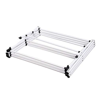 Household Indoor Folding Clothes Drying Rack, Dry Laundry and Hang Clothes,Towel Rack (Silver Gray) for Storage - color: Silver Gray
