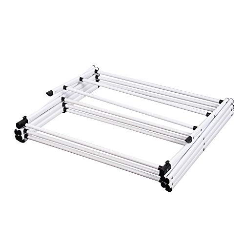 Household Indoor Folding Clothes Drying Rack, Dry Laundry and Hang Clothes,Towel Rack for Storage (White) - color: White