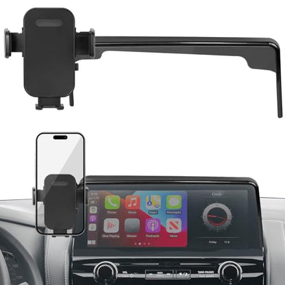 Car Phone Holder Custom for 2021-2024 Armada & 2022-2024 QX80 12.3-inch Screen Auto Interior Accessories Decoration Mobile Cell Phone Mount Bracket with Hands-Free & 360°Rotation - size: 2021-2024 Armada & 2022-2024 QX80 12.3-inch