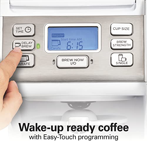 Hamilton Beach FlexBrew Trio 2-Way Coffee Maker, Compatible with K-Cup Pods or Grounds, Combo, Single Serve & Full 12 Cup Coffee Pot, White, Fast Brewing, Removeable Reservoir - color: White, Fast Brewing, Removable Reservoir