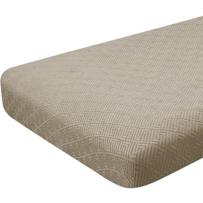 ZNSAYOTX Stretch Cushion Covers Sofa Loveseat Cushion Couch Seat Covers Slipcovers Soft Replacement Unique Pattern Furniture Protector with Elastic Bottom (Khaki, 1 Pc 2-Seat Cushion Cover) - color: Khaki, size: 1 Cushion Loveseat