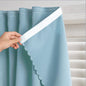 Self Adhesive Curtains - No Drilling, No Rod, Easy to Install Blackout Curtains for Window Blinds,Bedroom(Lake Blue 35 * 59in-1P) - color: Lake Blue, size: 35"W x 59"L (Pack of 1)