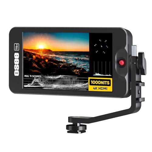 osee T5+ 5.5 Inch 1000nits Camera Monitor, Customizable False Color Field Monitor, HDR 4K HDMI Input 8 MySets Preview Workflow DSLR Monitor, Peaking Focus Assist, 3D Lut (Battery Not Included)