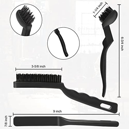 VASTOOLS Wire Brushes Pack of 6. for Cleaning Welding Slag, Rust and Dust. 9" and 6-3/4" Brass, Nylon, Stainless Steel Brushes with Rigid Handle - style: WB-6-1