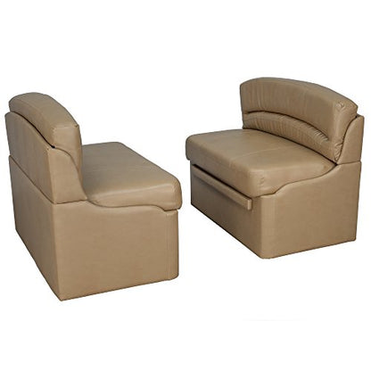 RecPro Charles 44" RV Dinette Booth with Storage | Converts to Bed with Memory Foam (Toffee, 1) - color: Toffee