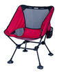 iClimb Ultralight Compact Camping Folding Beach Chair with Anti-Sinking Large Feet and Back Support Webbing (Red - Square Frame - 2PC) - color: Red (Square Frame)