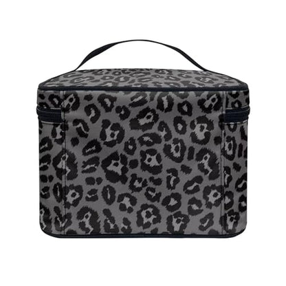 Flashideas Black Leopard Makeup Organizer - Large Capacity Travel Makeup Bag with Easy Hold, Vertical Storage - color: Black Leopard 2