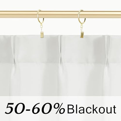 Lino Rosa White Bathroom Window Curtain, Pinch Pleated Laundry Room Curtains for Windows, 24" W x 20" L - color: White, size: 24"W x 20"L (Pack of 1)