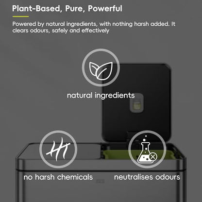 EKO Refresh Deodorizer Pod Refills, 4-Pack, Plant-Based Trash Can Deodorizer & Garbage Odor Eliminator, Long-Lasting 45 Days Air Freshener Pods for Bathroom, Closet, Storage, Compost Trash Can - size: Refill Pack