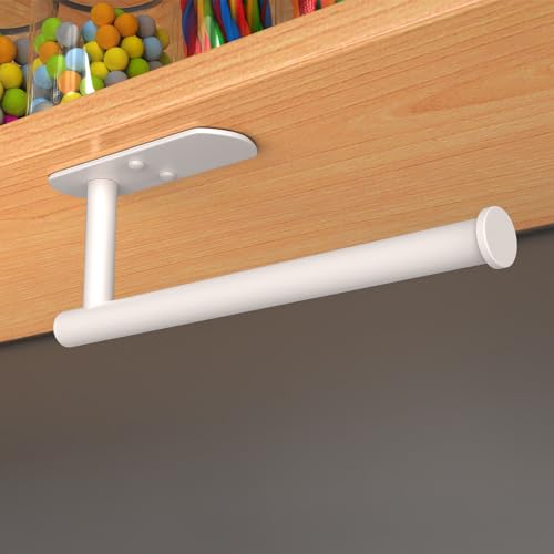 VAEHOLD Adhesive Paper Towel Holder Under Cabinet Wall Mount for Kitchen Paper Towel, Paper Towel Roll Holder Stick to Wall, Stainless Steel - Brown - color: Beige