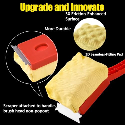 Kitwanda Grill Brush Bristle Free,Steam Cleaning Grill Brush - Safe for All Grill Types,Replaceable Head Barbecue Grill Cleaning Brush - style: Classic Red