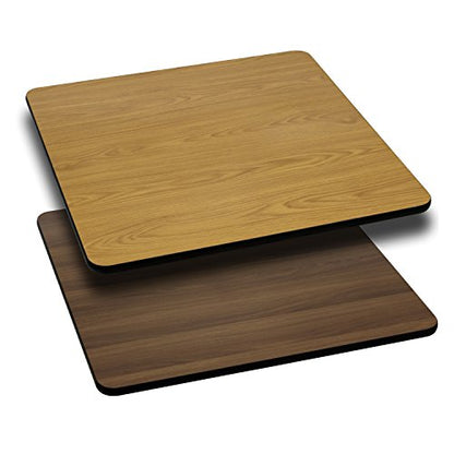 Flash Furniture Glenbrook 30'' Square Table Top with Natural or Walnut Reversible Laminate Top - color: Natural/Walnut, size: 30" Square
