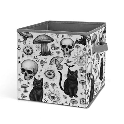 Halloween Themed Pattern Foldable Storage Box with Handle Organizer Containers for Home Office Clothes Office Supplies - color: style