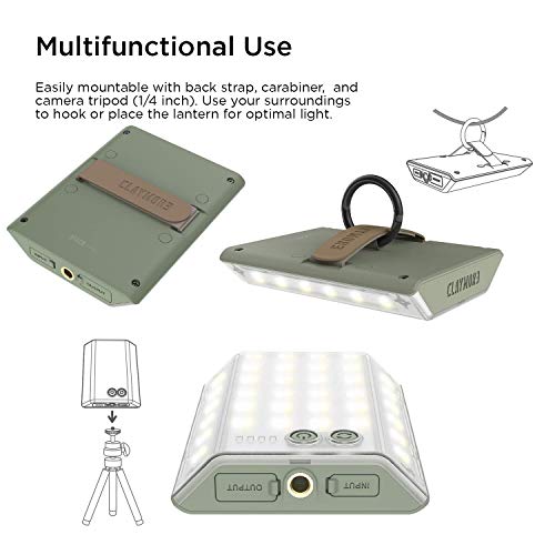 CLAYMORE 3Face Mini (Dark Gray) - Lightweight and Portable LED Area Light for Outdoors, Camping, Tent, Emergency, and Industrial Use. Rechargeable Lantern with USB-C, Up to 60 Hours Battery Life. - style: Dark Gray (3Face)