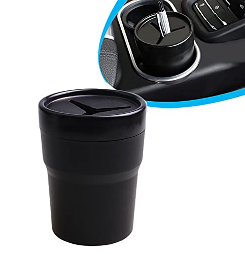 BANCHELLE Car Change Holder with Lid Automotive Plastic Garbage Cans 250 mL (0.06 Gallon) Portable for Keys Pen, 2 PCS