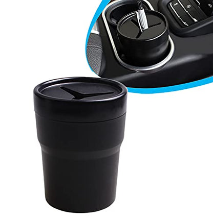 BANCHELLE Car Change Holder with Lid Automotive Plastic Garbage Cans 250 mL (0.06 Gallon) Portable for Keys Pen, 2 PCS