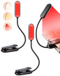 630nm Red Book Light for Reading at Night [2 Pack] - Zero Blue Light, Dimmable Reading Lights for Books in Bed, LED Book Lamp Clip on, Gift for Students Parents Nurse Studying Travel - size: Black-2 Pack