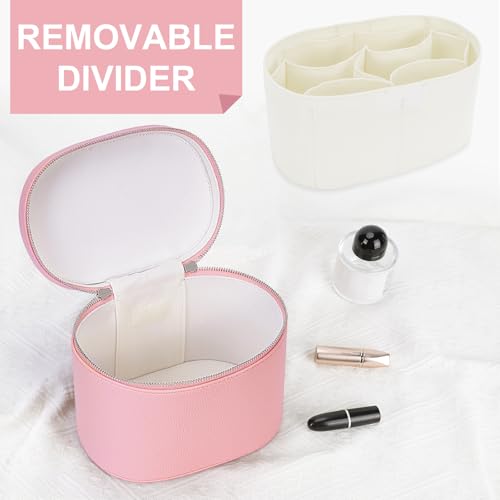 YFGBCX Makeup Bag Vanity Case with Removable Divider Travel Toiletry Bag Portable Cosmetic Bag Makeup Organizer Case - color: Pink