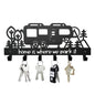 Metal Camper Key Holder with 6 Hooks, 11.2 x 4.7 inches Camper RV Decor Rack Hanger, Camper Decorations and Accessories for Inside, Camper Storage and Organization