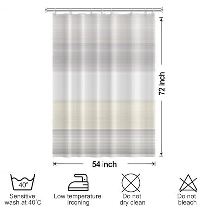 Boho Shower Curtain for Bathroom 54x72 inches White Grey Lines Waterproof Shower Curtain Set with Hooks Bohemian Stripe Fabric Stall RV Shower Curtains - color: Beige, size: 54"W x 72"L (Pack of 1)