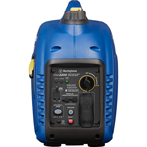 Westinghouse 2200 Peak Watt Super Quiet & Lightweight Portable Inverter Generator, Gas Powered, Parallel Capable, Long Run Time - style: 2200 Watts - Gas Only
