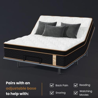 10 Inch Queen Mattress, queen Size Mattress in a Box, Modern New Memory Foam Hybrid Mattresses, Pillow Top Bed Matress with Breathable Comfortable for Sleep, RV Medium Firm for Lumbar (10'' Queen) - size: 10'' Queen