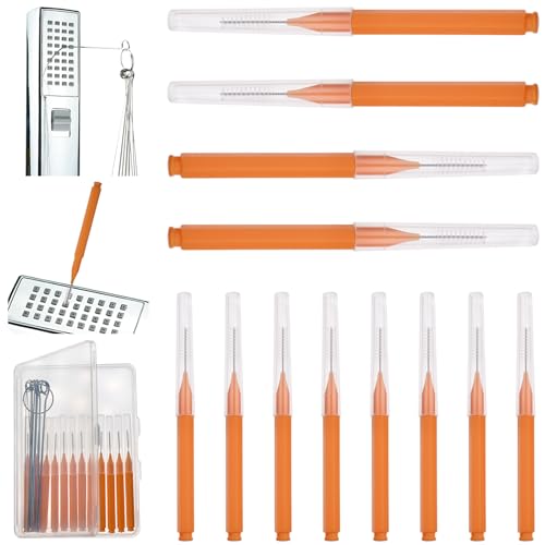 Shower Head Cleaner Brushes, Shower Head Cleaning Picks Shower Head Cleaning Brush Buid Up Mineral Cleaning Brush for Small Holes Gaps Nozzles Crevices with Store Box