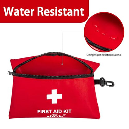 152 Piece Small First Aid Kit, Travel Size First Aid Kit TSA Approved, Mini Forst aid kit for Home, Car, Travel, Camping, Truck, Sports, Office, Hiking Med Kit for Backpack