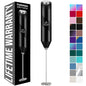 Zulay Kitchen Powerful Milk Frother Wand - Handheld Stainless Steel - Battery Operated Drink Mixer for Coffee, Lattes, Cappuccino, Matcha - Froth Mate Frother Gift - Midnight Black - color: Midnight Black, size: Classic Froth Mate