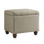 HomePop 22" Medium Rectangular Storage Ottoman - Tan Linen - color: Tan Linen