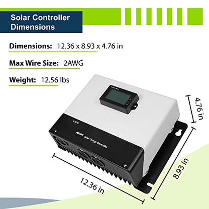 ExpertPower 800W 12V Solar Panel Kit | 800W Mono Rigid Solar Panels, 100A MPPT Solar Charge Controller | RV, Trailer, Camper, Marine, Off Grid, Solar Projects - size: 800W + 100A MPPT